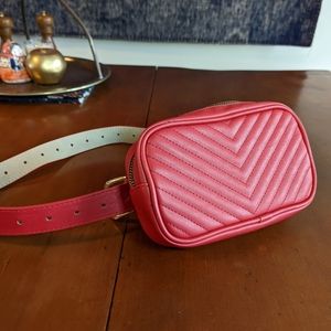 Steve Madden - Red Chevron Fanny Pack Purse Bag